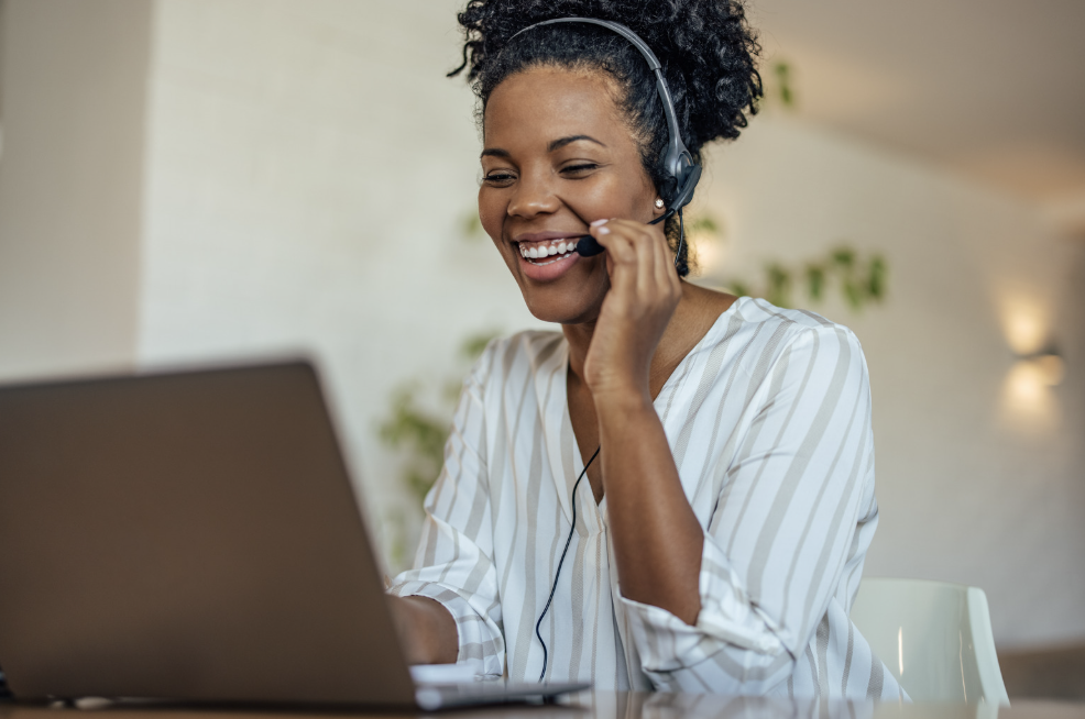 A person wearing headphones and talking on a headset

AI-generated content may be incorrect.