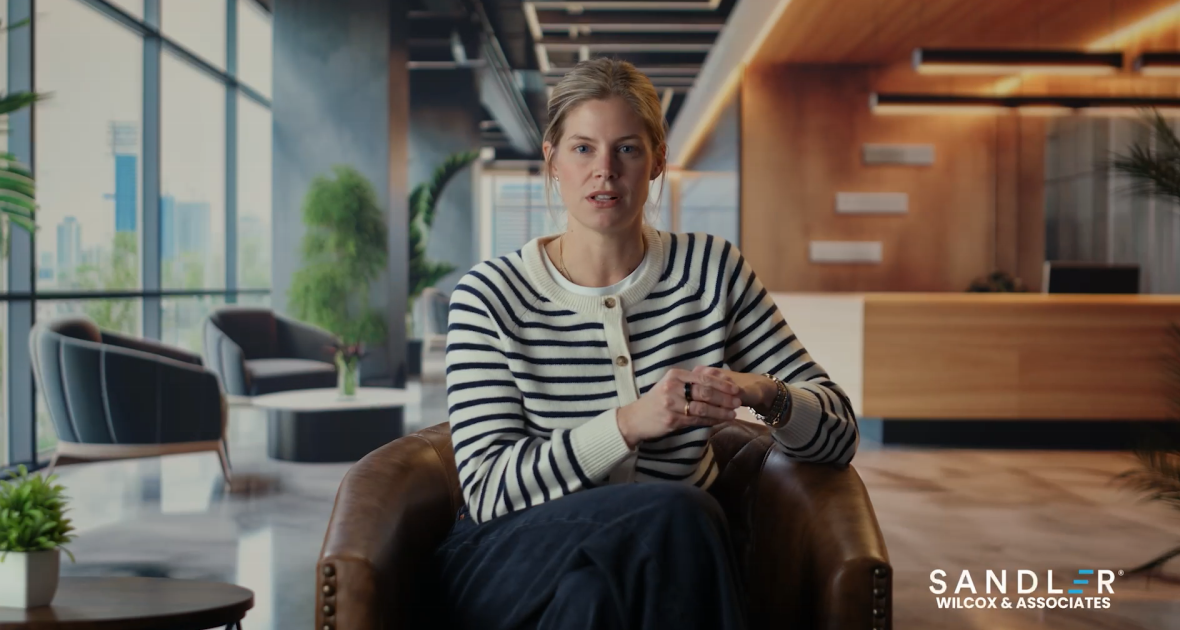 a woman sitting in an office