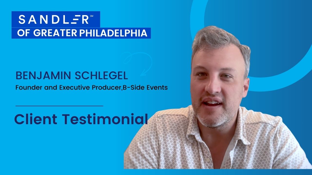 Benjamin Schlegel of B-Side Events discusses sales growth and leadership coaching with Andy Rich at Sandler Training of Greater Philadelphia.