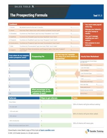 The Prospecting Formula