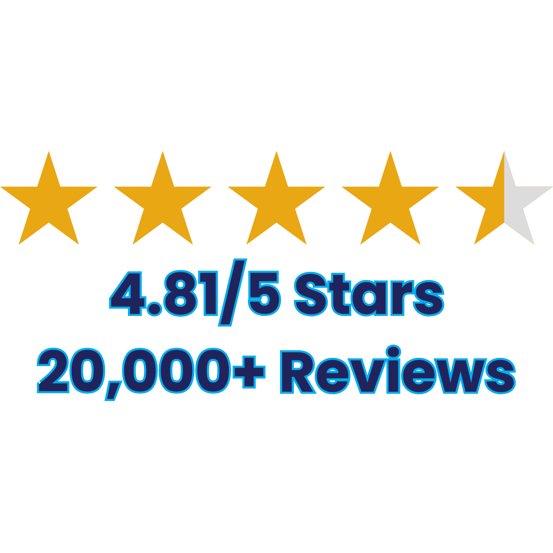 4.81/5 Stars with 20,000+ Reviews