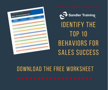 identify the top 10 behaviors for sales success