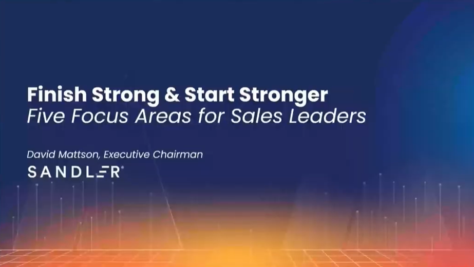 Finish Strong & Start Stronger